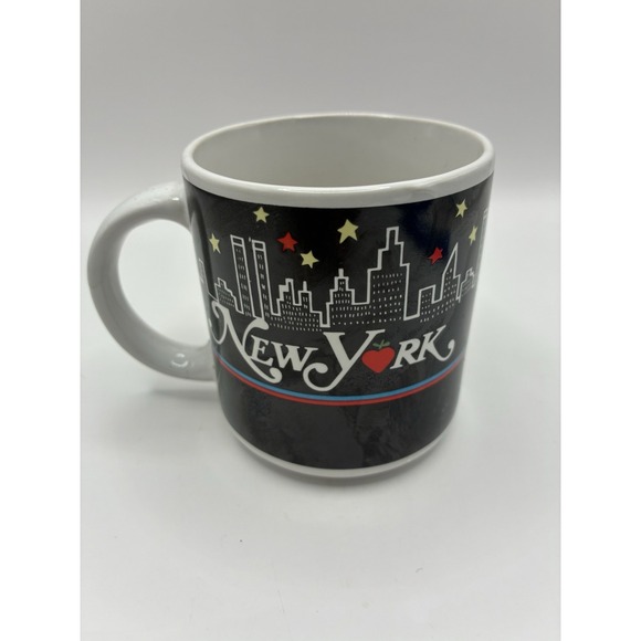 Other - Vintage New York City Coffee Mug Nighttime skyline Twin Towers